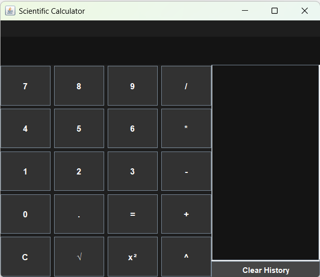 Scientific Calculator (Java Swing)